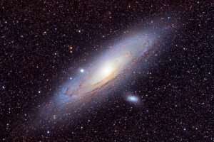 Andromeda, galax, Plats, stjärnor