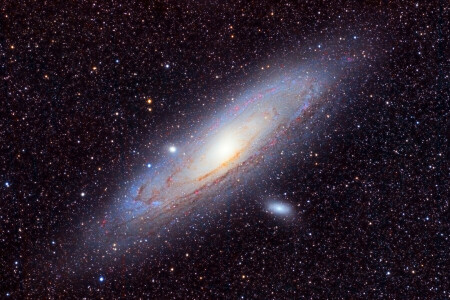 Andromeda, galax, Plats, stjärnor