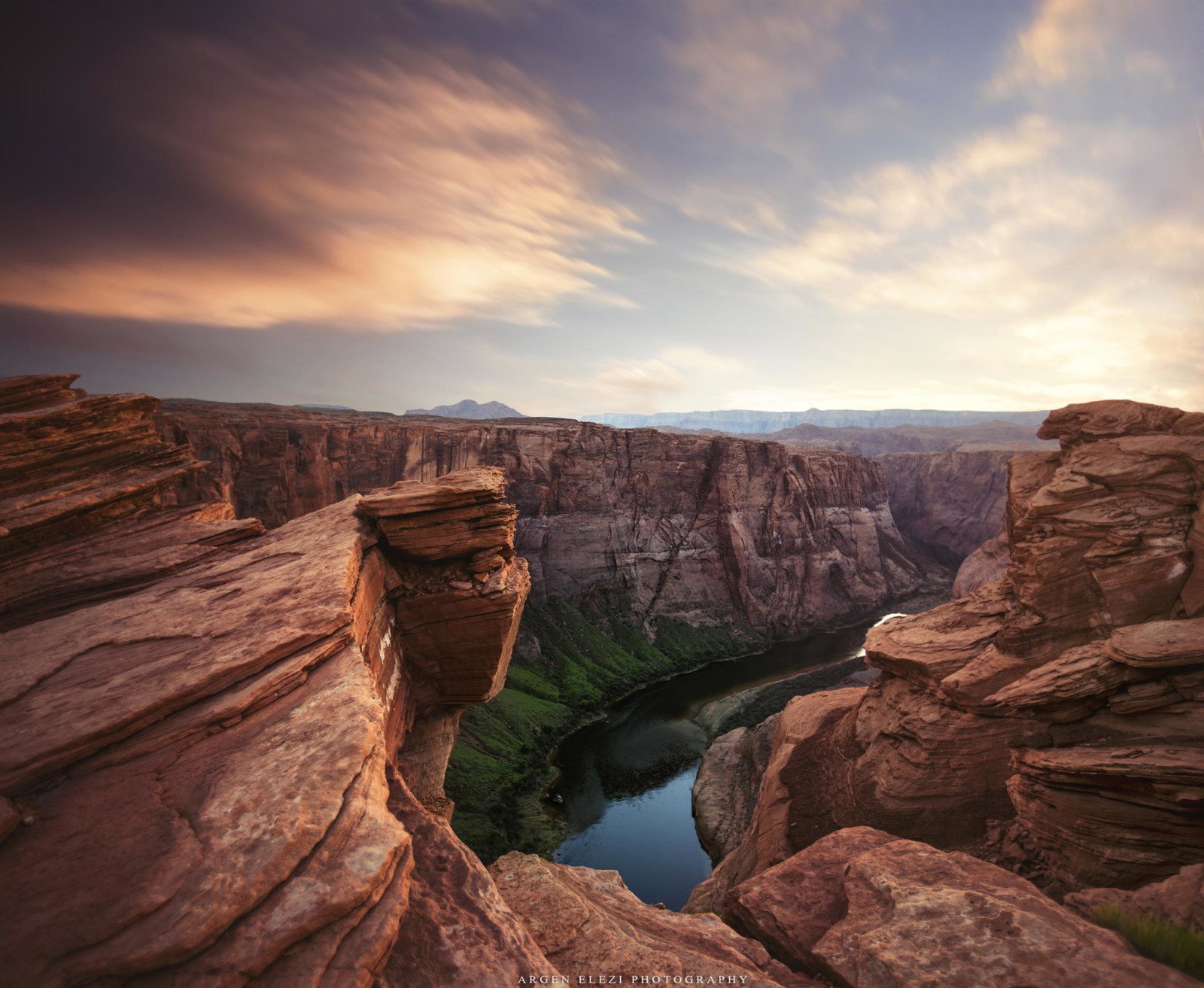 river, landscape, height, canyon