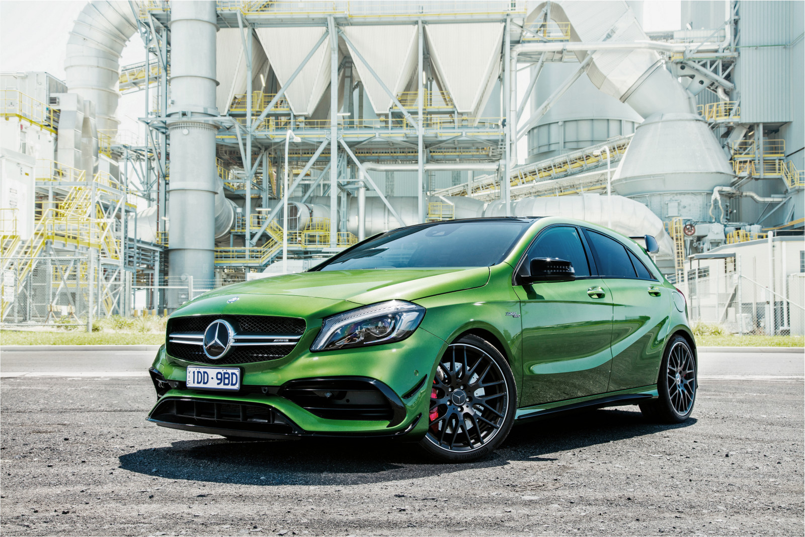 Mercedes-Benz, Mercedes, AMG, verde, Una clase, W176