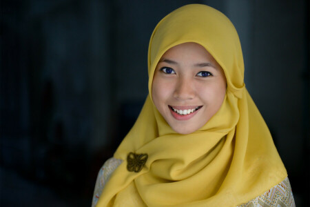 blue eyes, girl, Indonesia, Islam, Jakarta, Ulrika