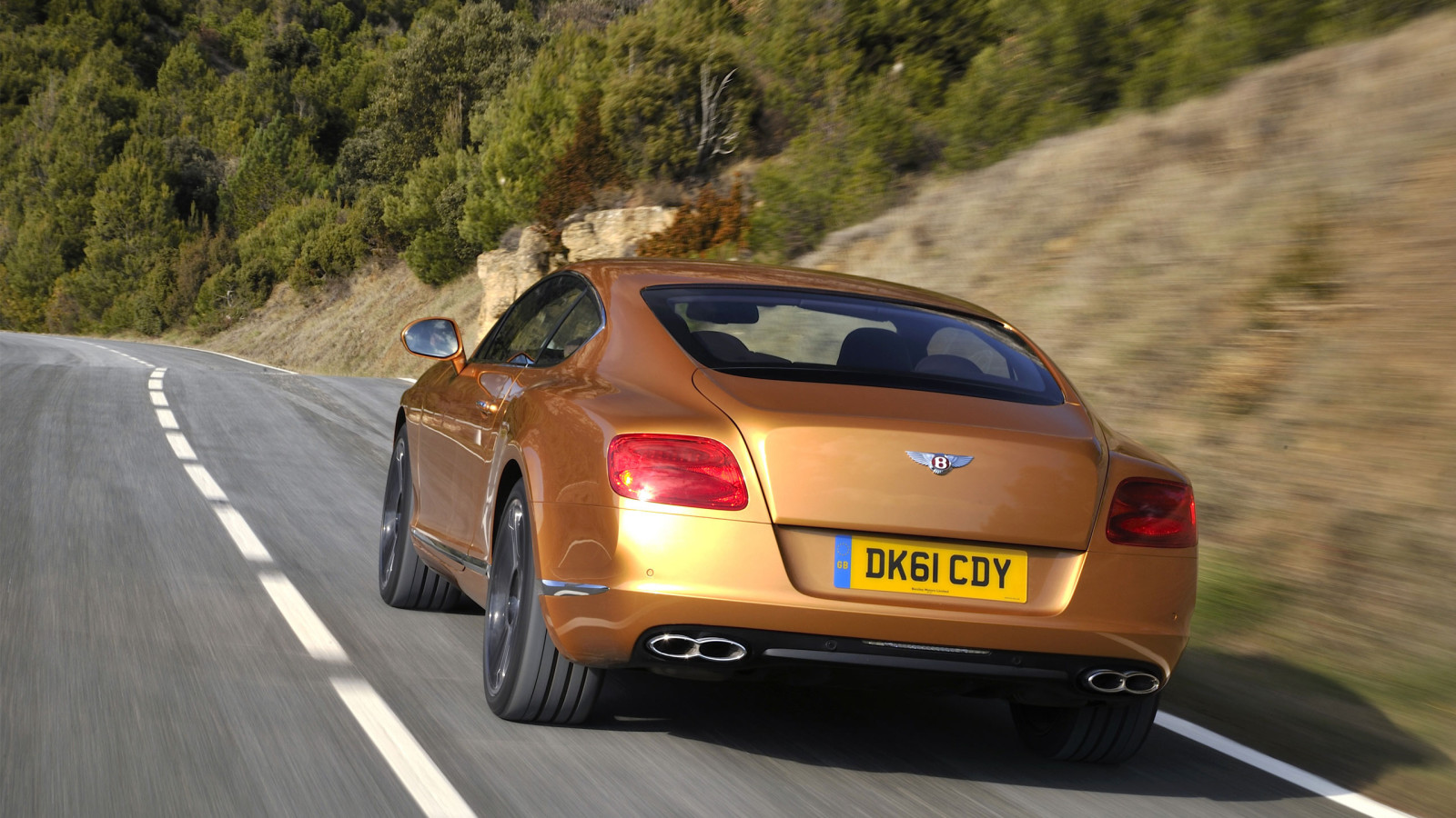 route, montagnes, coupe, Bentley