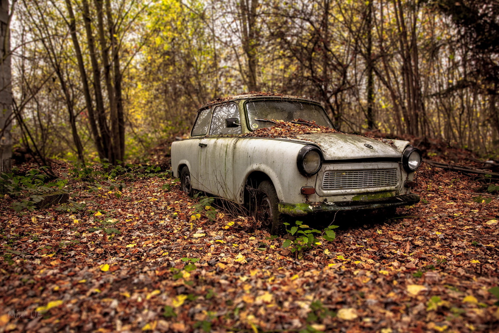 otoño, chatarra, Máquina