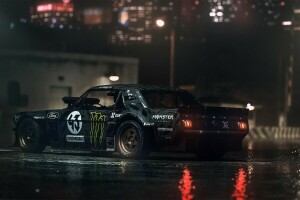 1965, 845 hp, oscuro, Vado, Gincana, Hoonicorn, bloque Ken, Mustango