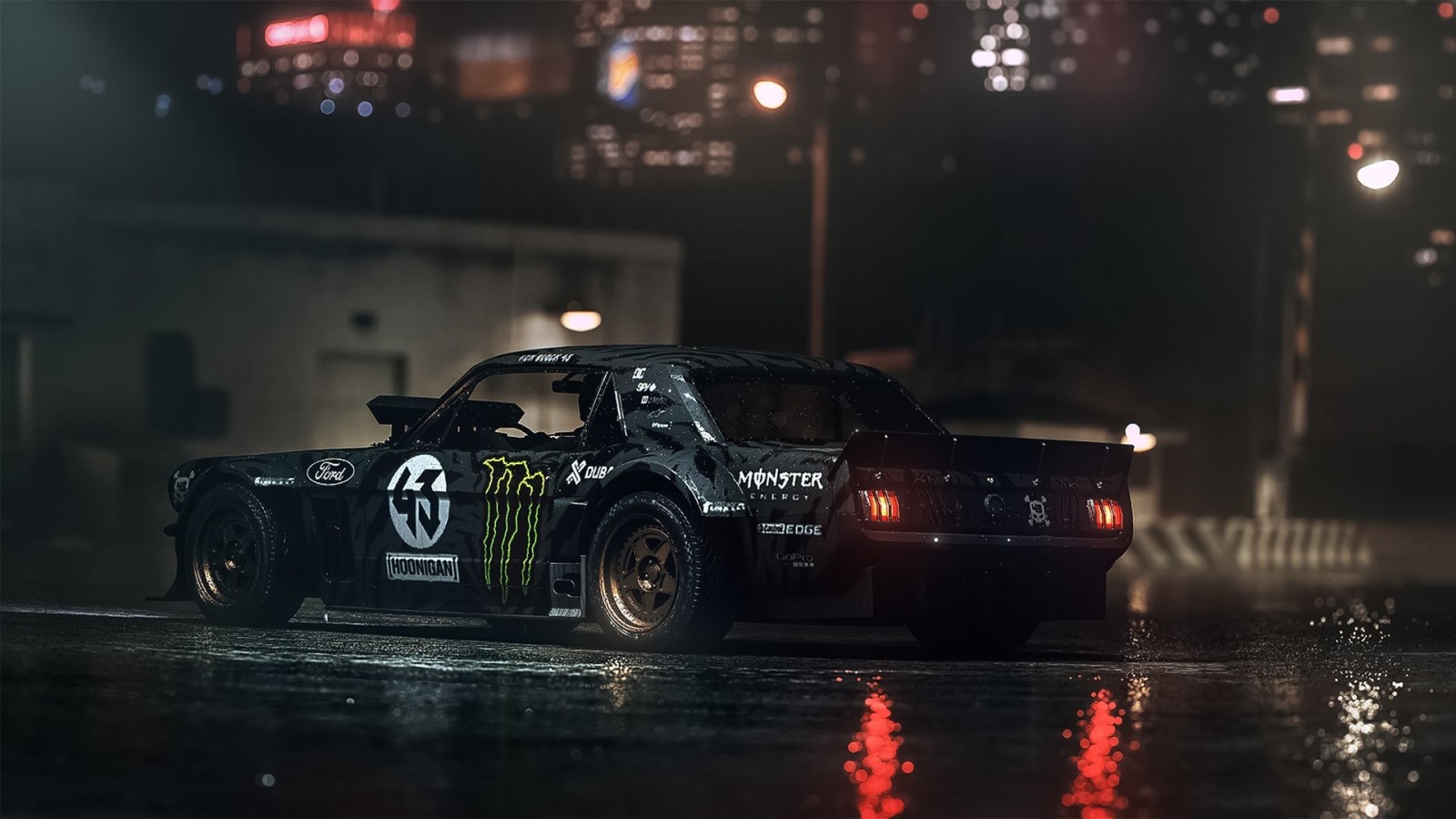 mustang, brod, tmavý, RTR, zadné, sedem, Hoonicorn, 1965