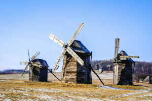 journée, Kiev, moulin, Musée, tartes, Ensoleillé, Ukraine