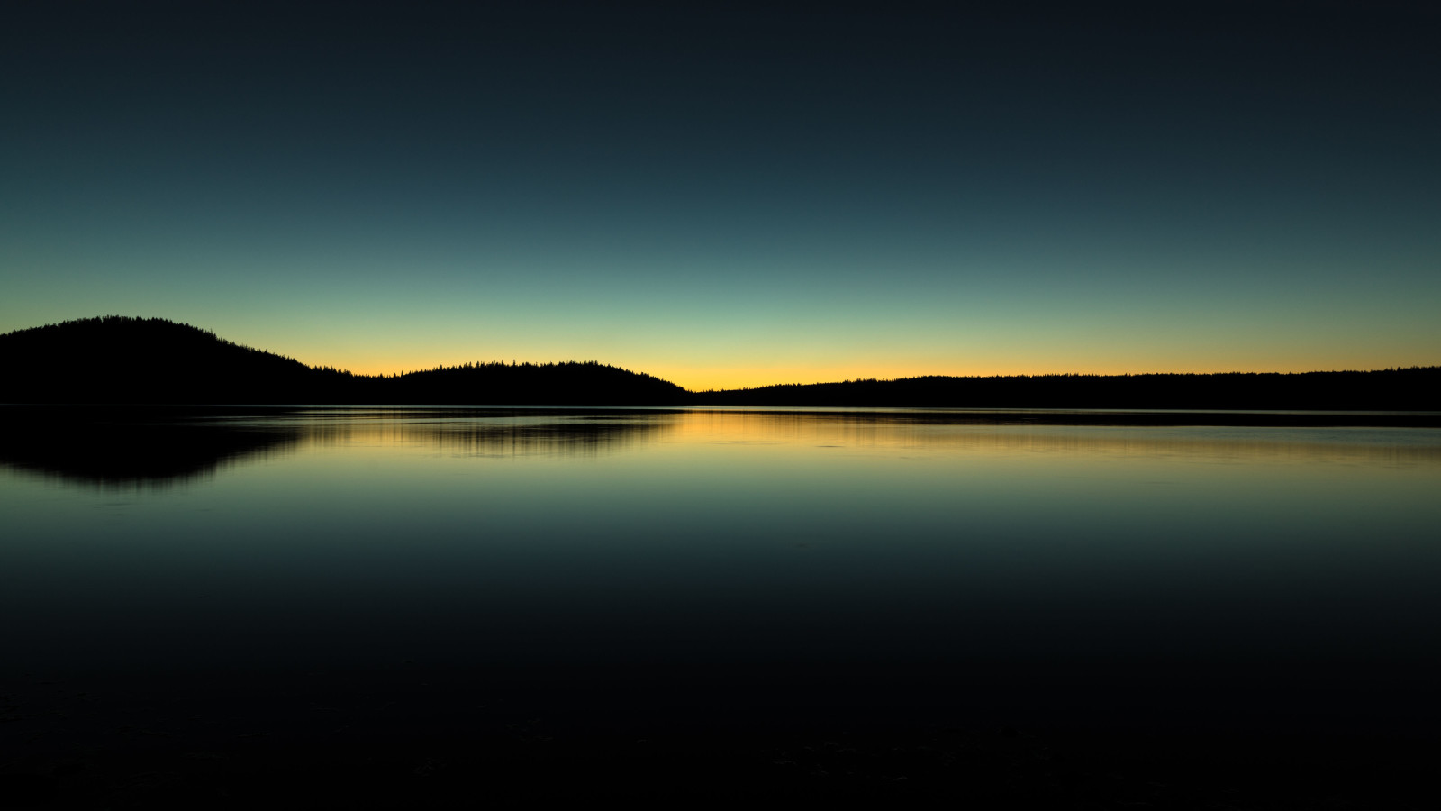 Le ciel, réflexion, Matin, collines, miroir, Oregon, Lac Pauline