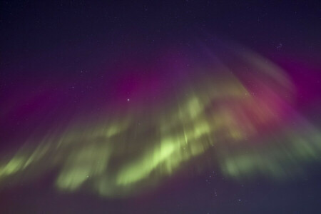 Aurora borealis, gece, Kuzey ışıkları, yıldızlar