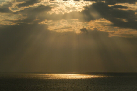 achtergrond, wolken, dageraad, volledig scherm, Volledig scherm, HD achtergronden, landschap, Rays