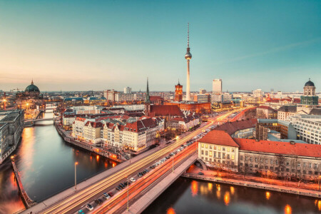 Berlin, Gebäude, Auszug, Deutschland, Zuhause, Beleuchtung, Maschine, Morgen