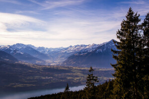 paesaggio, montagne, natura, il cielo