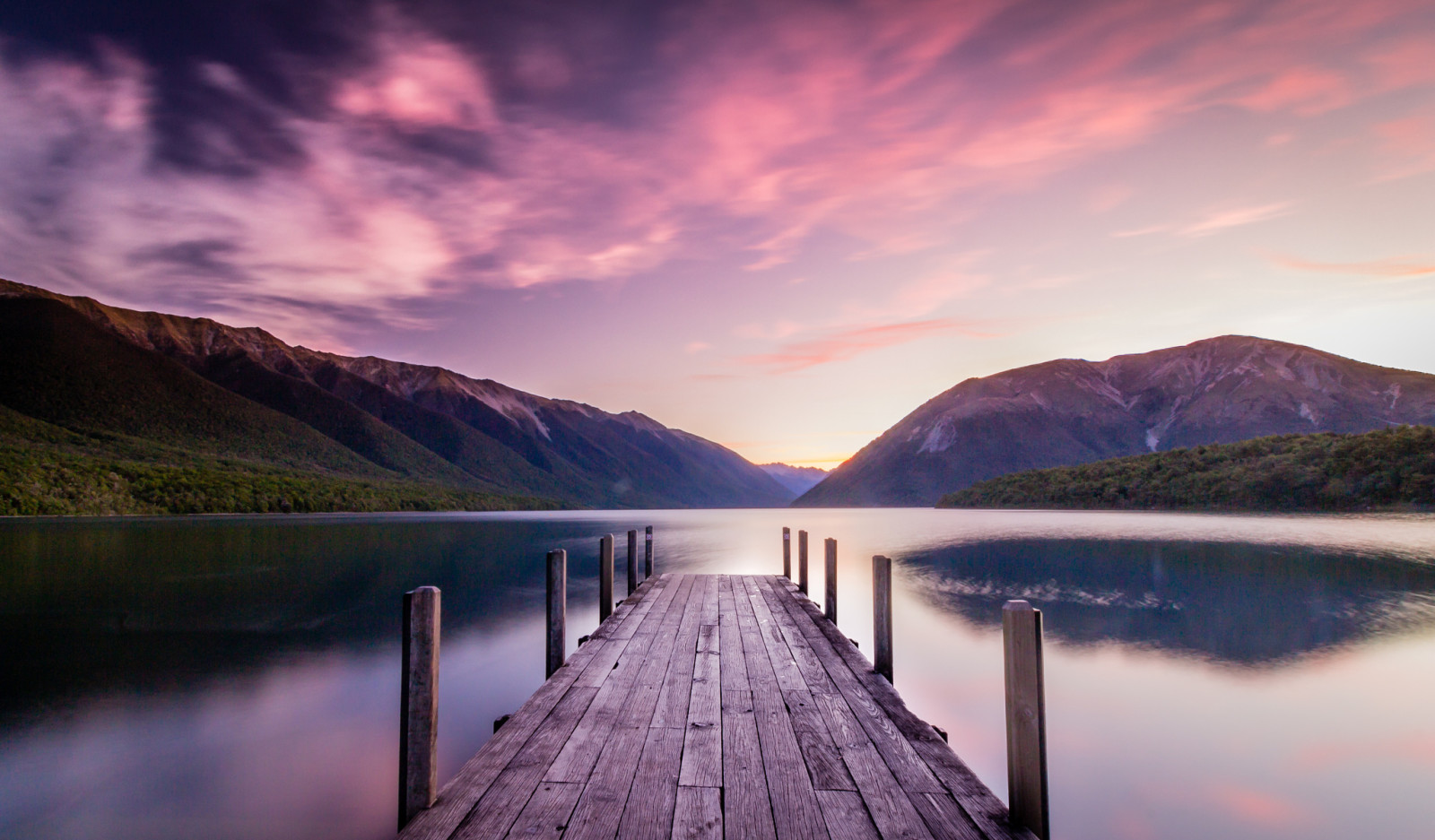 nature, lake, mountains, Marina