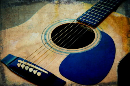 chitarra, macro, Musica