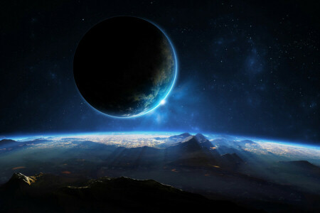 landschap, Planeet, sci fi, ruimte, visie