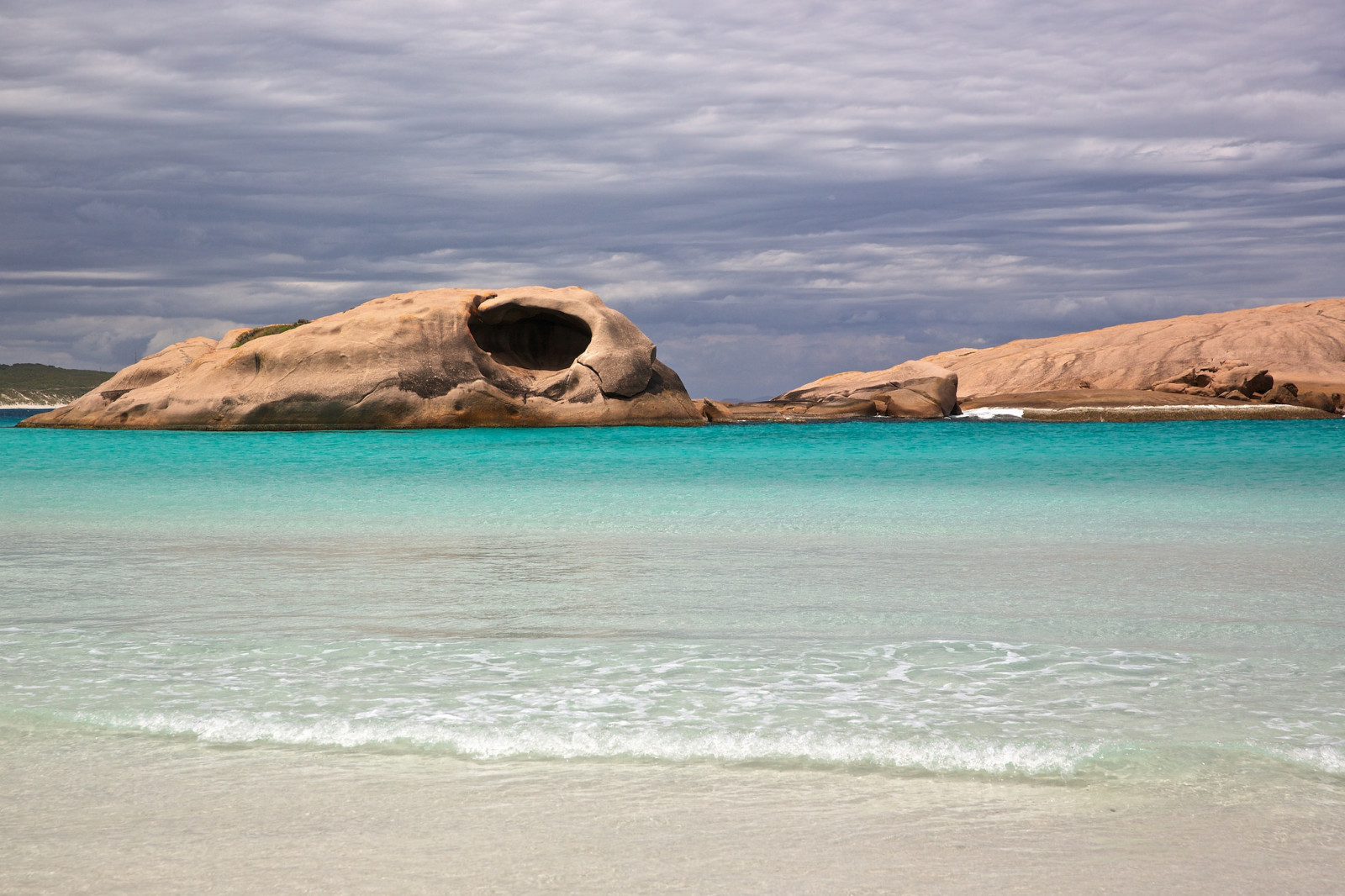 the sky, sea, rocks, cave