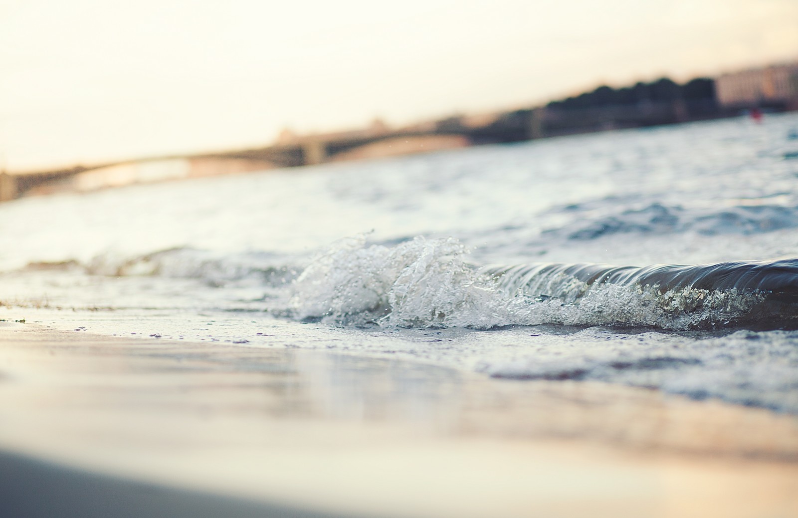 Strand, sand, bølge