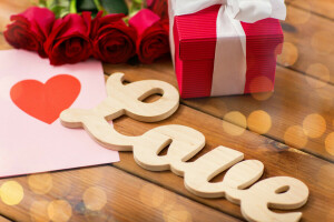 buds, gift, heart, letters, love, roses, valentine's day