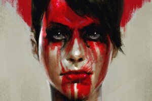 art, blood, face, look, quiet