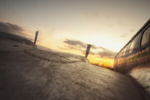 the plane, the sky, wing