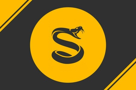 logo, slange, splyce csgo, gul