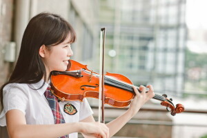 girl, Music, violin