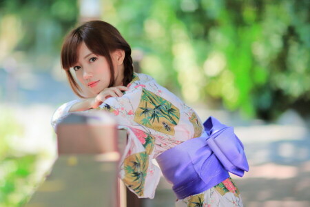 clothing, face, kimono, model, style, summer