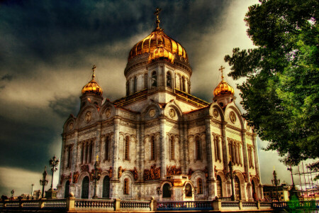 edificio, Chiesa, attraversare, Cupola, albero