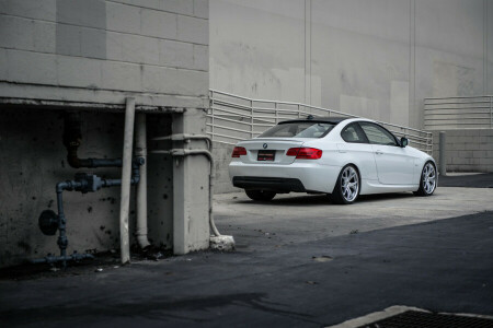 328i, BMW, E92, Roues MRR, réglage, blanc