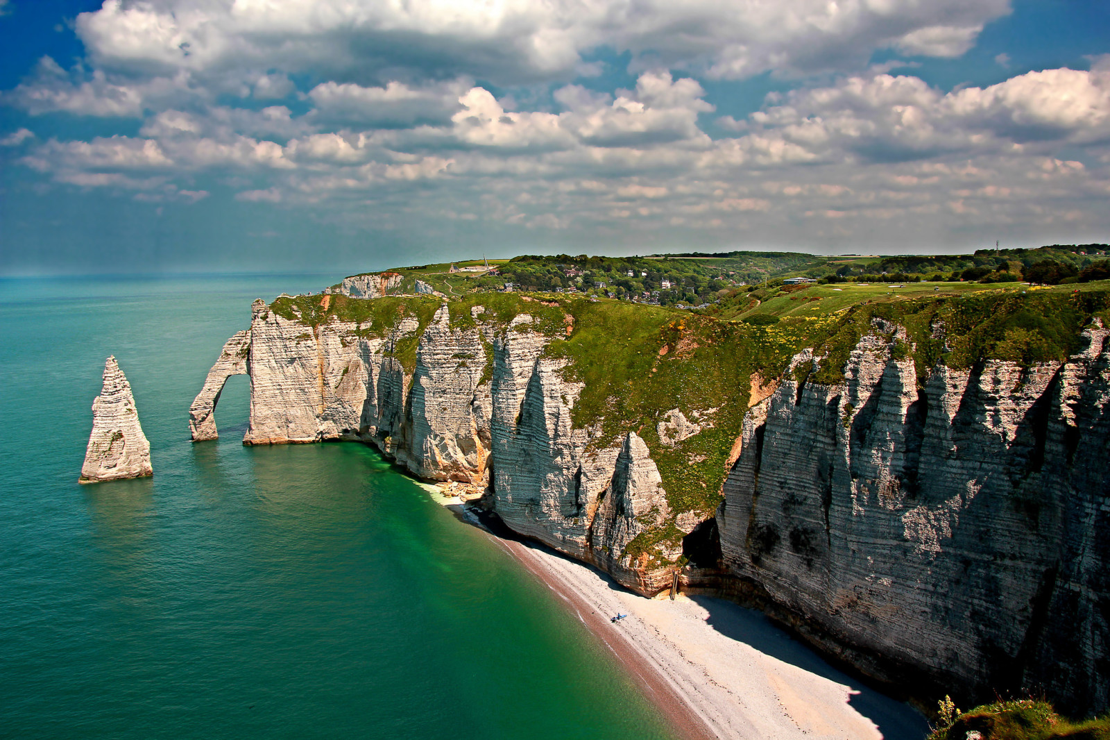 der Himmel, Meer, Wolken, Bogen, Felsen, öffnen