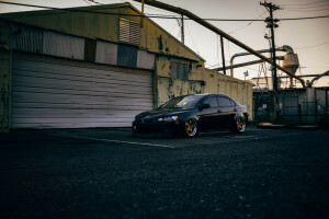 Industry, Lancer, lights, plant, power lines, wheel