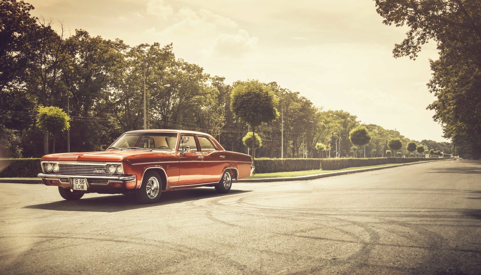 la carretera, luces, sombra, rueda, 1966, Impala