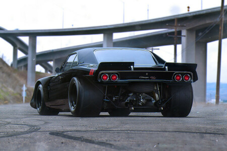 black, by Khyzyl Saleem, car, Charger, Dodge, Drag, future, muscle