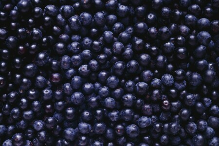 a lot, berries, black, blueberries