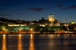 arquitectura, Canadá, castillo, Castillo, Iglesia, ciudad, Frontenac, hogar