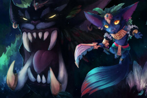 dişleri, Gnar, sırıtış, iordl, efsaneler Ligi, Riot Oyunları