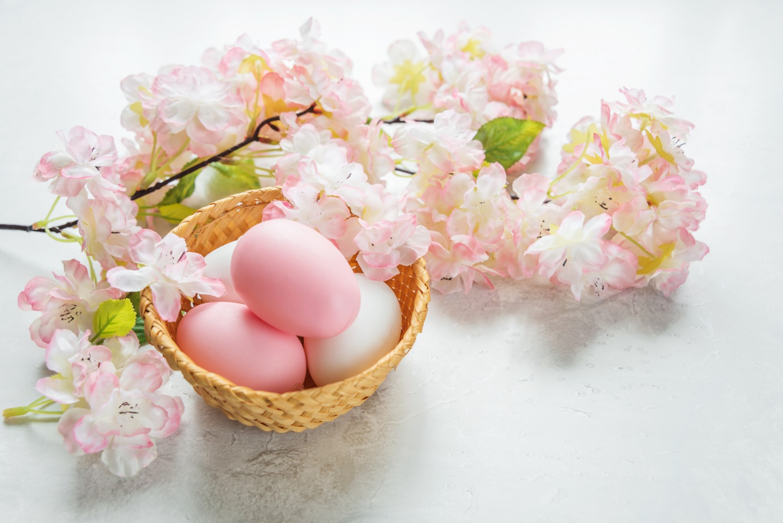 eggs, happy, flowers, spring, Easter