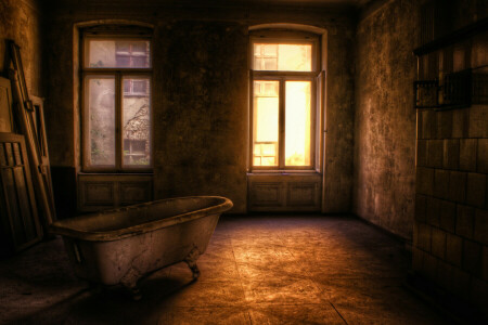 bath, room, window