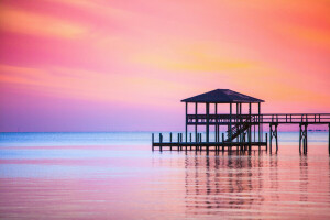 forare, mare, tramonto