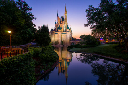 castle, Magic Kingdom, morning