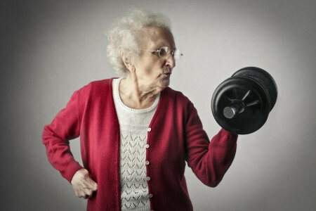 halters, geschiktheid, grootmoeder, oude vrouw, training