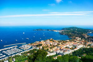 barcos, costa, França, casa, horizonte, legais, cais, mar