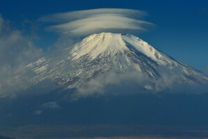 bulutlar, Japonya, Fuji Dağı, gökyüzü