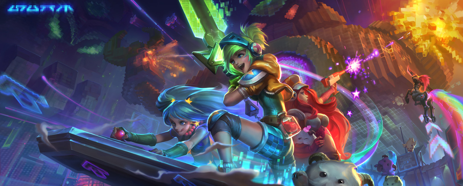 Hayran Sanatı, efsaneler Ligi, Kelle avcısı, MOBA, Sona, Miss Fortune, Riven, Blitzcrank