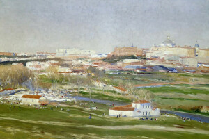 Aureliano de Beruete y Moret, hogar, paisaje, personas, imagen, río, la ciudad