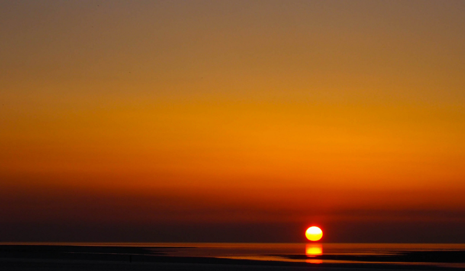 el cielo, puesta de sol, mar, agua, el sol, horizonte