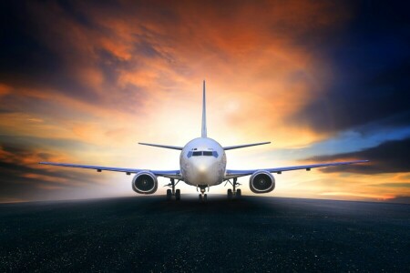 splendore, pista di decollo, l'aereo, il cielo