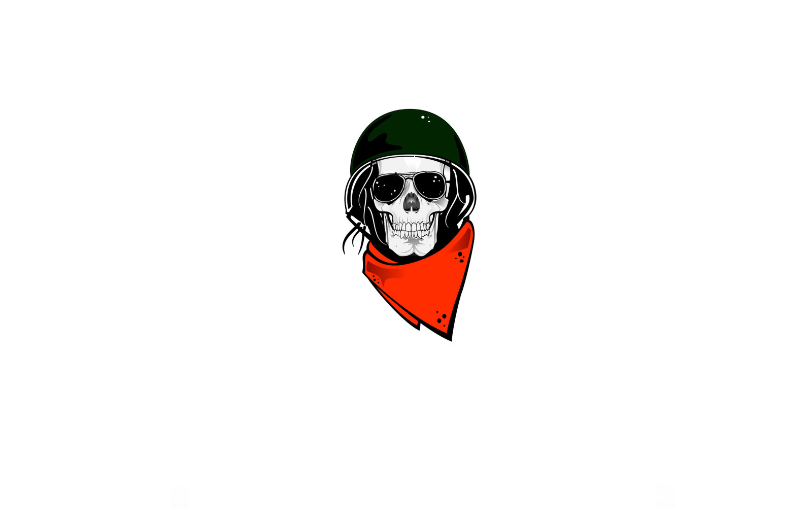 glasses, skull, helmet, shawl