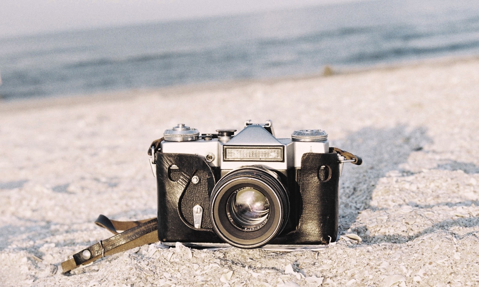 Strand, skygge, linse, canon