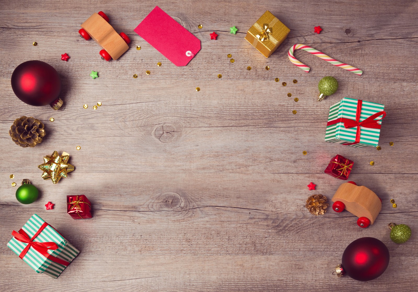 Ano Novo, Natal, madeira, decoração, Alegre, presente