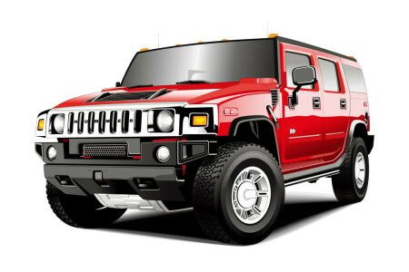 Exército, Hummer, SUV, Vetor